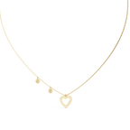 Stylish Diamond Heart Charm  Necklace.