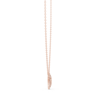 Luxury Rose Gold Heart Necklace with Sparkling Diamonds