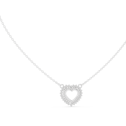 Luxury Rose Gold Heart Necklace with Sparkling Diamonds