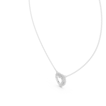 Luxury Rose Gold Heart Necklace with Sparkling Diamonds
