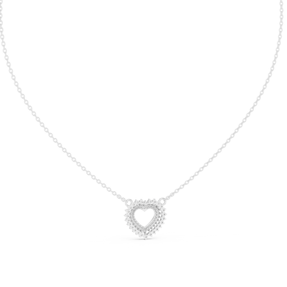 Luxury Rose Gold Heart Necklace with Sparkling Diamonds