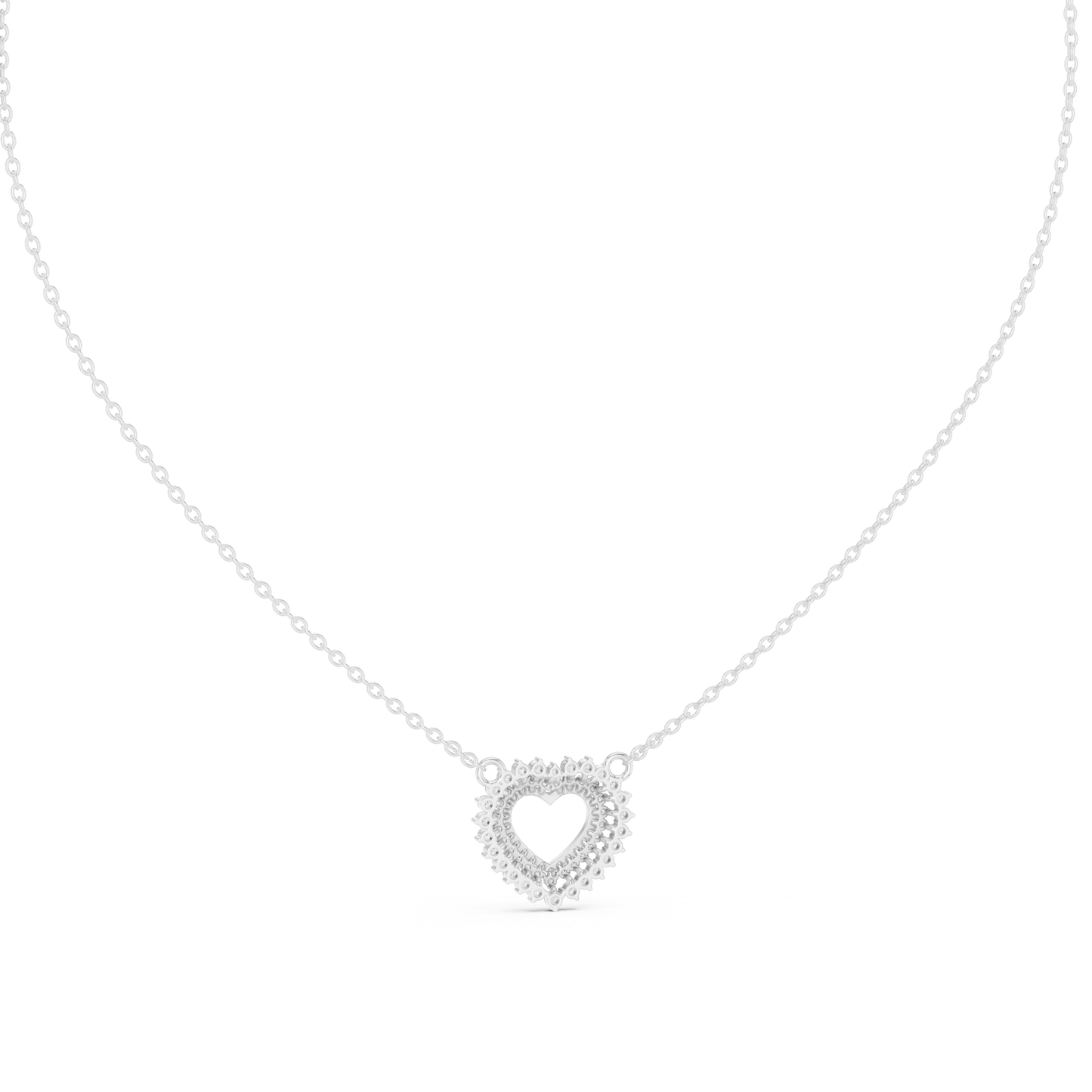 Luxury Rose Gold Heart Necklace with Sparkling Diamonds