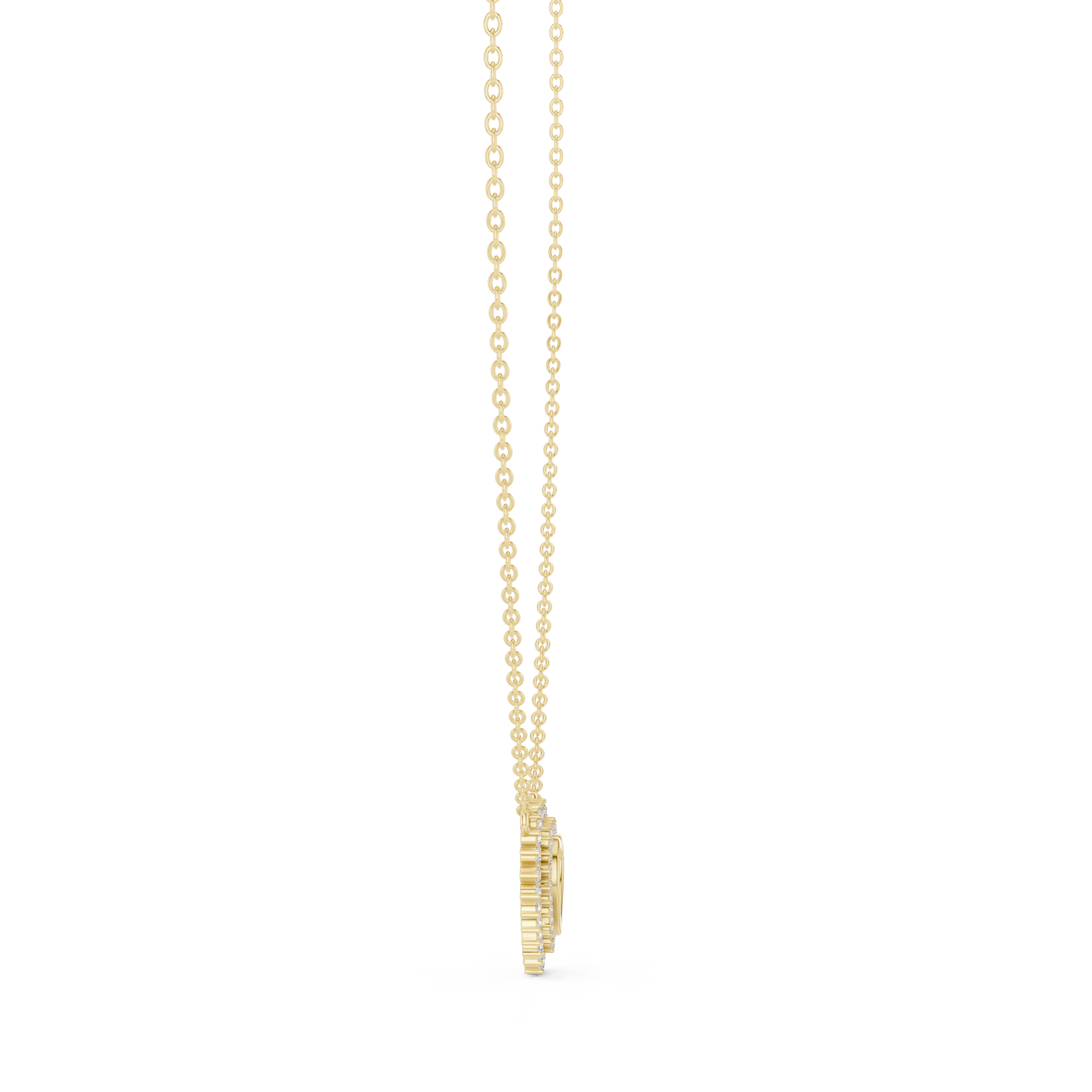 Luxury Rose Gold Heart Necklace with Sparkling Diamonds