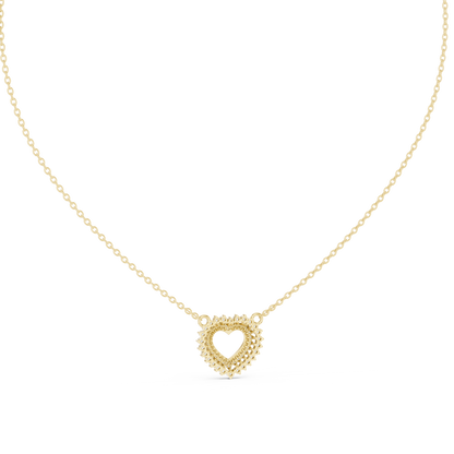 Luxury Rose Gold Heart Necklace with Sparkling Diamonds