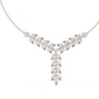 Diamond Drop Necklace with  Stones