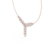 Diamond Drop Necklace with  Stones