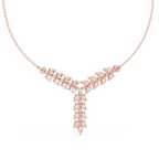 Diamond Drop Necklace with  Stones