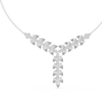 Diamond Drop Necklace with  Stones