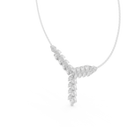 Diamond Drop Necklace with  Stones