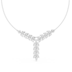 Diamond Drop Necklace with  Stones