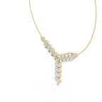 Diamond Drop Necklace with  Stones