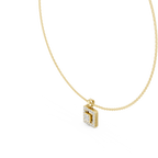 Luxury Square Diamond Halo Necklace for Women