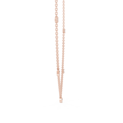 Elegant  Diamond Station Necklace