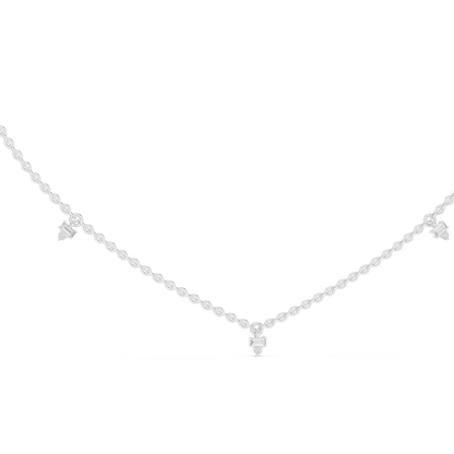Elegant  Diamond Station Necklace