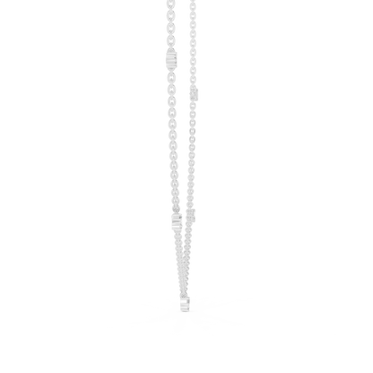 Elegant  Diamond Station Necklace
