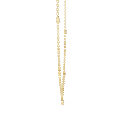 Elegant  Diamond Station Necklace