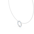 Premium Rose Gold Multi-Stone Circle Pendant Necklace