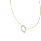 Premium Rose Gold Multi-Stone Circle Pendant Necklace