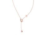 Romantic Rose Gold Heart Pendant Drop Necklace for Women