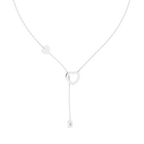 Romantic Rose Gold Heart Pendant Drop Necklace for Women
