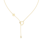 Romantic Rose Gold Heart Pendant Drop Necklace for Women