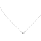 Minimalist Step-Cut Diamond Pendant in Rose Gold