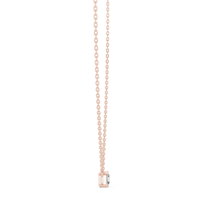 Luxury Minimal Emerald Cut Diamond Chain Necklace