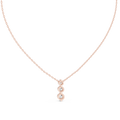 Classic Three Stone Diamond Pendant in Minimal Setting