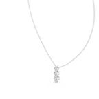 Classic Three Stone Diamond Pendant in Minimal Setting