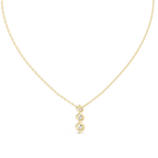 Classic Three Stone Diamond Pendant in Minimal Setting