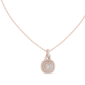Romantic Round Halo Diamond Pendant Gift for Her