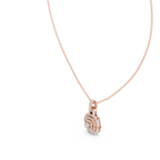 Romantic Round Halo Diamond Pendant Gift for Her