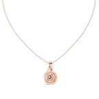Romantic Round Halo Diamond Pendant Gift for Her