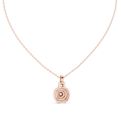 Romantic Round Halo Diamond Pendant Gift for Her