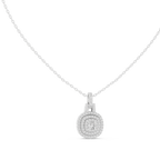 Romantic Round Halo Diamond Pendant Gift for Her