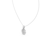 Romantic Round Halo Diamond Pendant Gift for Her