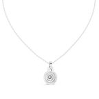 Romantic Round Halo Diamond Pendant Gift for Her