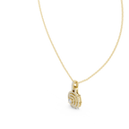 Romantic Round Halo Diamond Pendant Gift for Her