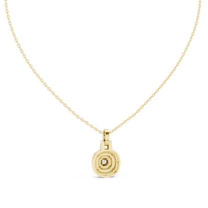 Romantic Round Halo Diamond Pendant Gift for Her