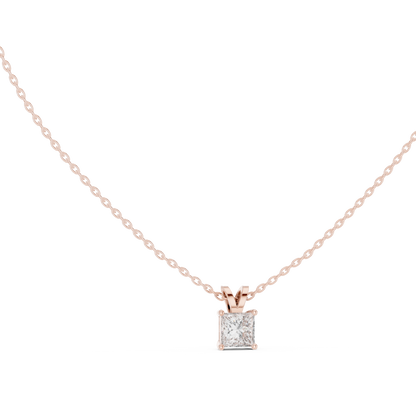 Classic Square Diamond Pendant with Minimal Prong Setting