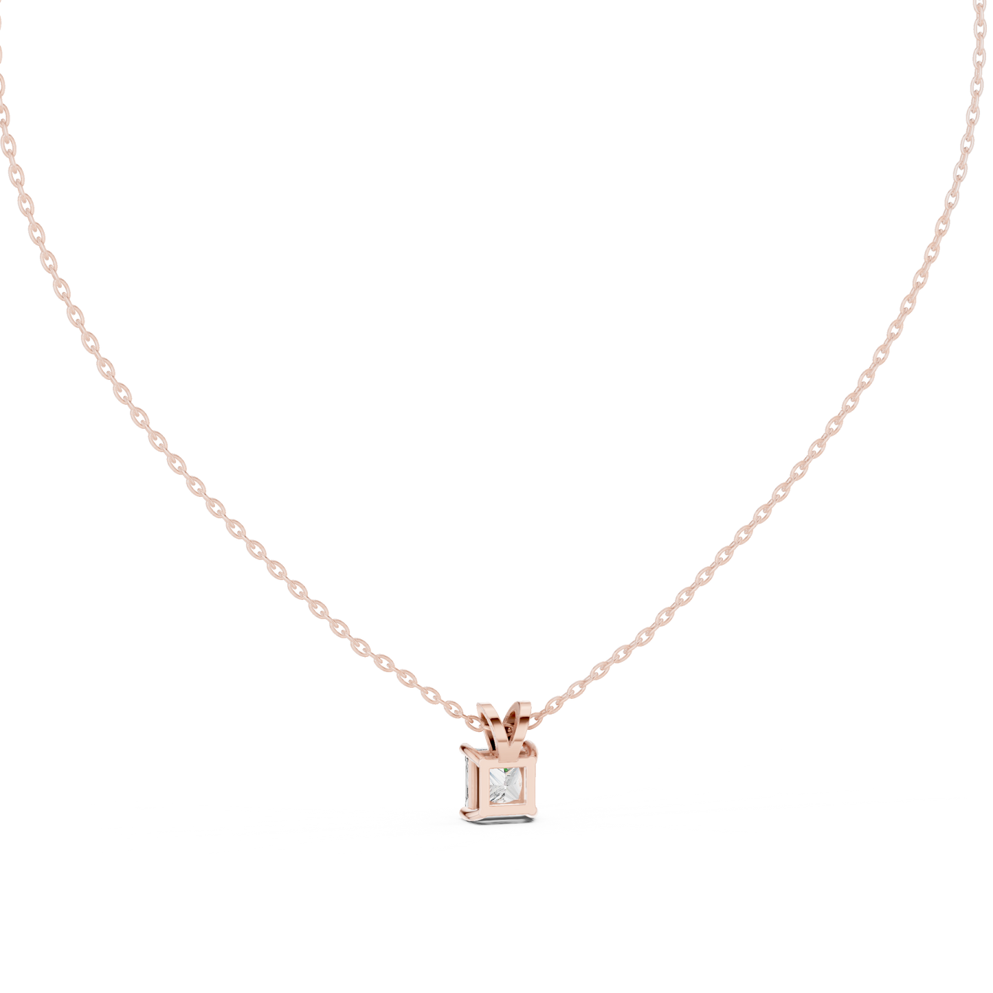 Classic Square Diamond Pendant with Minimal Prong Setting
