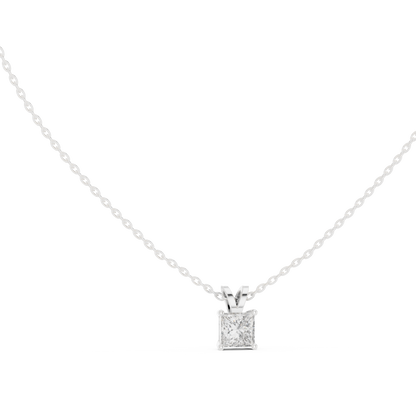 Classic Square Diamond Pendant with Minimal Prong Setting