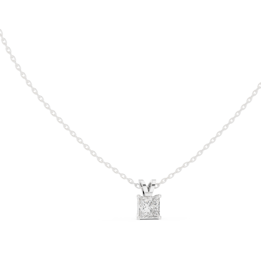 Classic Square Diamond Pendant with Minimal Prong Setting