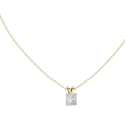 Classic Square Diamond Pendant with Minimal Prong Setting