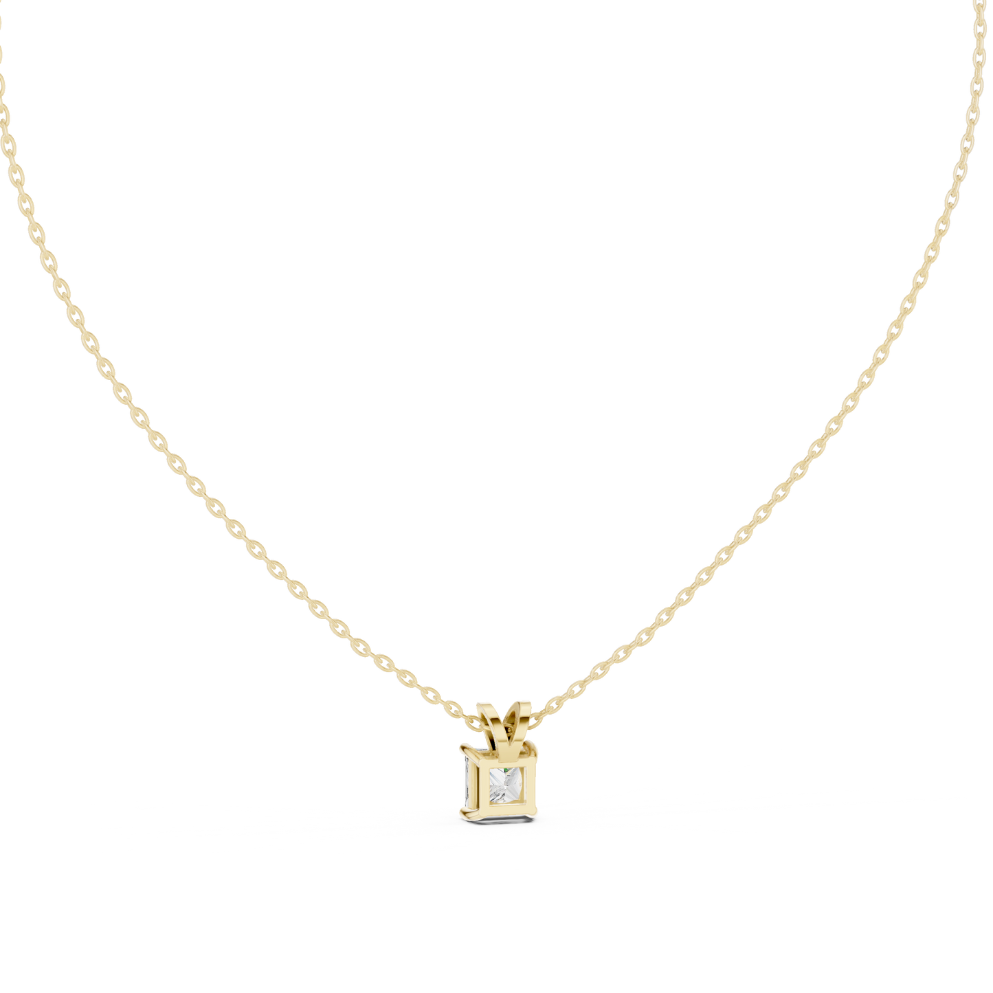 Classic Square Diamond Pendant with Minimal Prong Setting