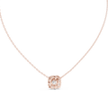 Elegant Cushion Diamond Cluster Necklace for Women