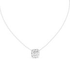 Elegant Cushion Diamond Cluster Necklace for Women