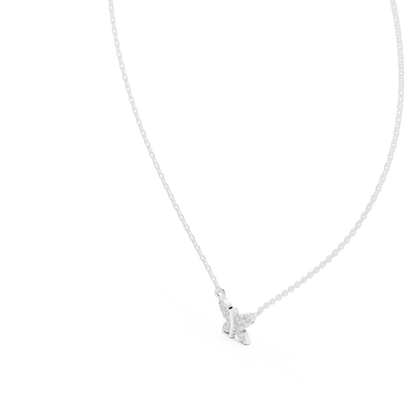 Fine Jewelry Butterfly Motif Diamond Necklac