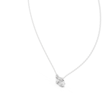 Fine Jewelry Two Stone Diamond Pendant in Rose Gold