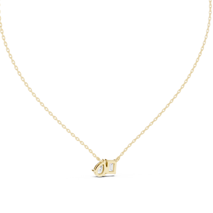 Fine Jewelry Two Stone Diamond Pendant in Rose Gold